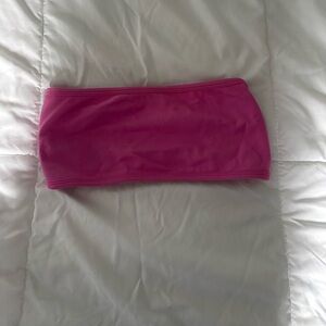 Pink Bandeau sports bra